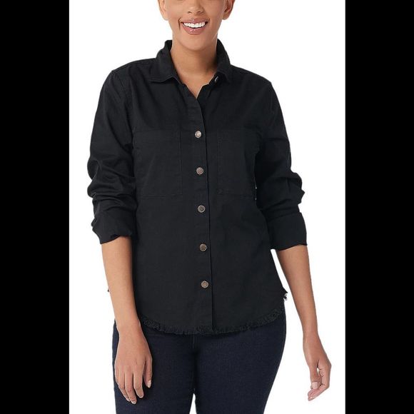 Seed to Style Organic Cotton Twill Button-Down Shirt w/ Fray Night - Regular - Picture 1 of 2